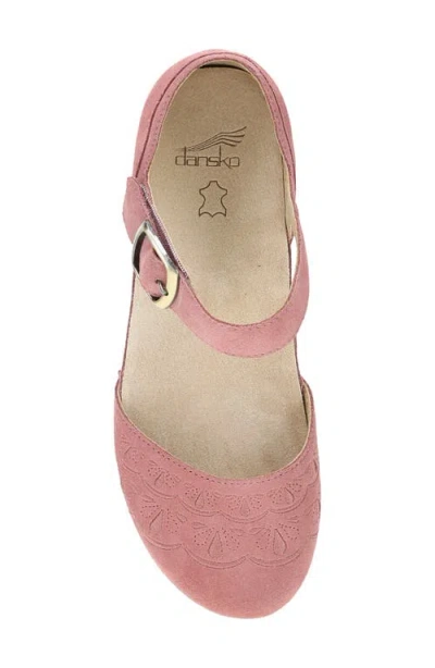 Dansko Mae Ankle Strap Platform Clog In Pink