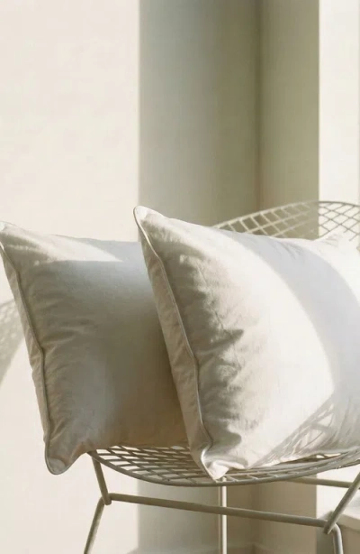 Italic Down Pillow In White