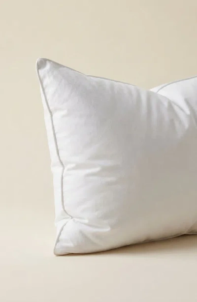 Italic Down Pillow In White