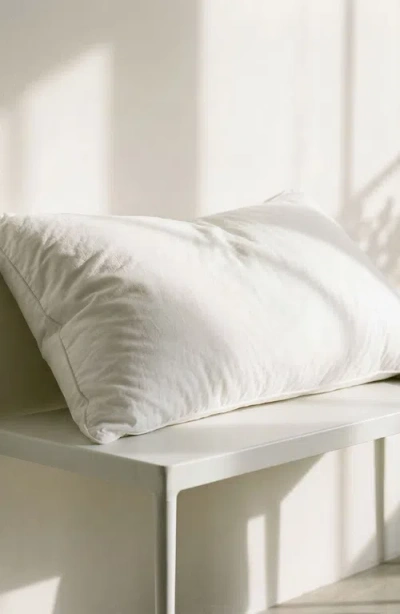 Italic Down Pillow In White
