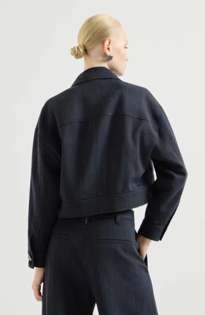 Brunello Cucinelli Wool Jacket In Animal Print