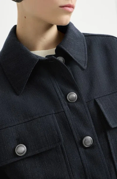 Brunello Cucinelli Wool Jacket In Animal Print