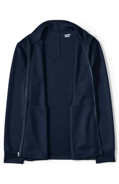 Lands' End Active Performance Full Zip Jacket In Blue