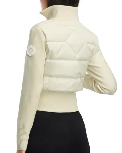 Canada Goose Hybridge Wide Quilt Knit Jacket Tonal Disc In Neutral