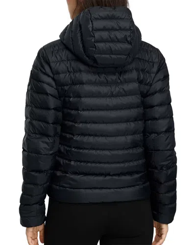 Canada Goose Aethera Tonal Label Down Hoodie In Black