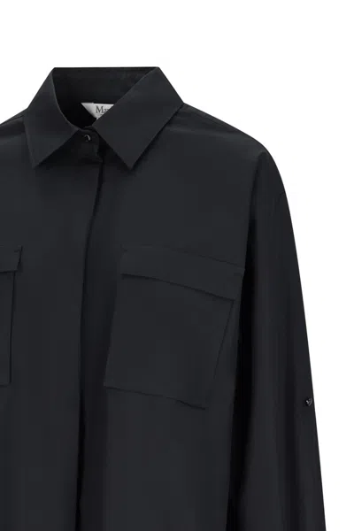 Max Mara Flap-pocket Shirt In Black