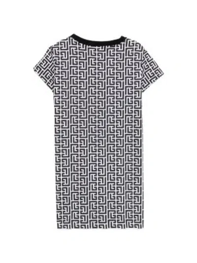 Balmain Button-embellished Print T-shirt In Black