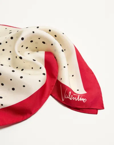 Valentino Scarf Bandeau Little Stars Starry In Silk In Neutral