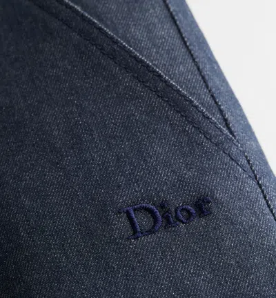 Dior Belt Loop Jeans In Blue
