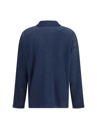 Max Mara Collared Buttoned Cardigan In Blue