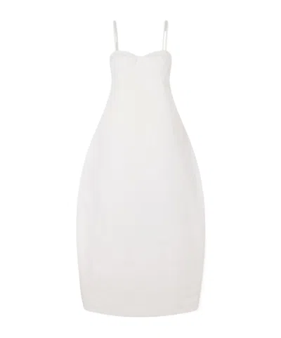 Rohe Bustier Voluminous Maxi Dress In White
