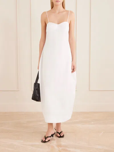 Rohe Bustier Voluminous Maxi Dress In White