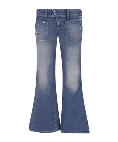 Diesel Jeans With Belt Loops In Black