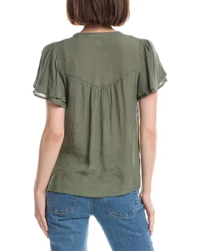 Nanette Lepore Solid Blouse In Green