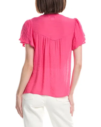 Nanette Lepore Solid Blouse In Pink
