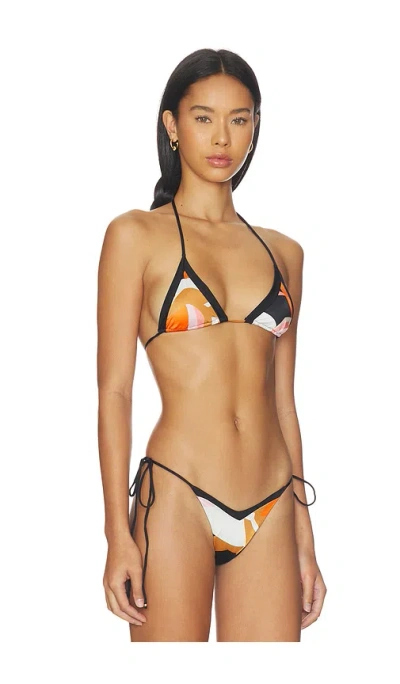 Indah Erin Triangle Bikini Top In Multi