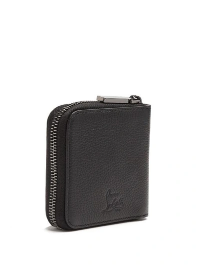 Panettone - Wallet - Grained calf leather and spikes - Black