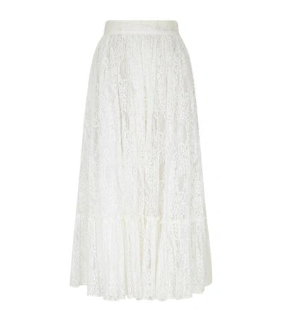 Shop Valentino Lace Midi Skirt