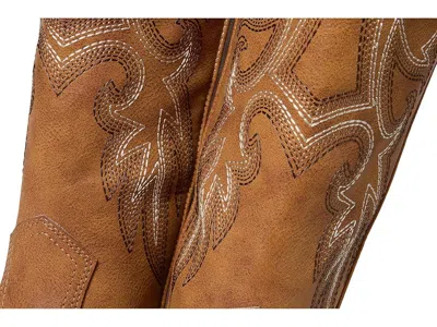 Frye And Co Irlene Short Deco Stitch Cowboy In Brown