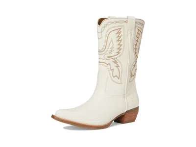 Frye And Co Irlene Short Deco Stitch Cowboy In White