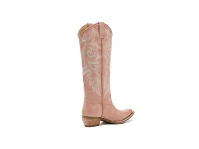 Frye And Co Irlene Short Deco Stitch Cowboy In Pink