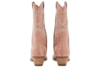 Frye And Co Irlene Short Deco Stitch Cowboy In Pink