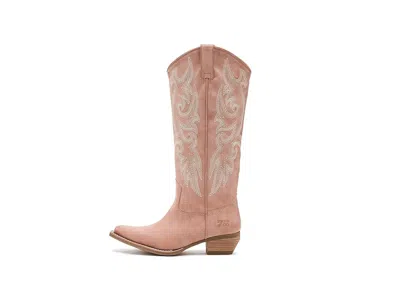 Frye And Co Irlene Short Deco Stitch Cowboy In Pink