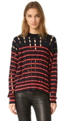 ALEXANDER WANG T CREW NECK PULLOVER WITH SLITS