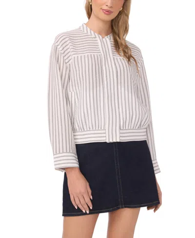 Vince Camuto Snap Front Bomber Jacket In Multi