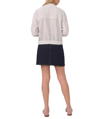Vince Camuto Snap Front Bomber Jacket In Multi