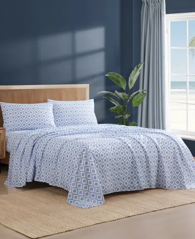 Caribbean Joe Coastal Pattern 4-pc. Sheet Set, Full In Blue
