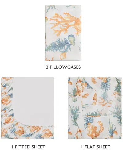 Caribbean Joe Coastal Pattern 4-pc. Sheet Set, Queen In Multi