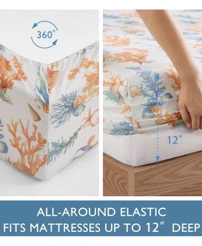 Caribbean Joe Coastal Pattern 4-pc. Sheet Set, King In Multi