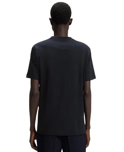 Hugo Boss Boss Thompson Solid Cotton T-shirt In Black