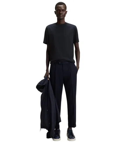 Hugo Boss Boss Thompson Solid Cotton T-shirt In Black