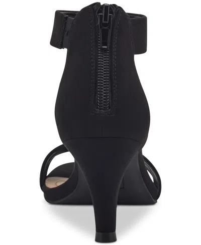 Style & Co Womens Open Toe Ankle Strap Heels In Black