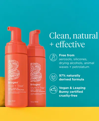 Briogeo Style + Treat Yuzu + Plum Oil Hair Styling Texture Foam In Transparent