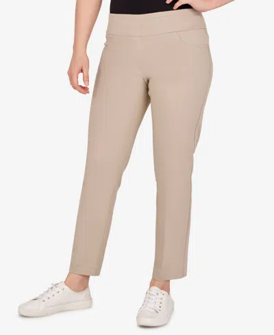 Ruby Rd. Plus Size Mid-rise Ankle Pants In Brown