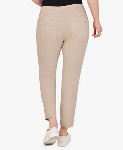 Ruby Rd. Plus Size Mid-rise Ankle Pants In Brown