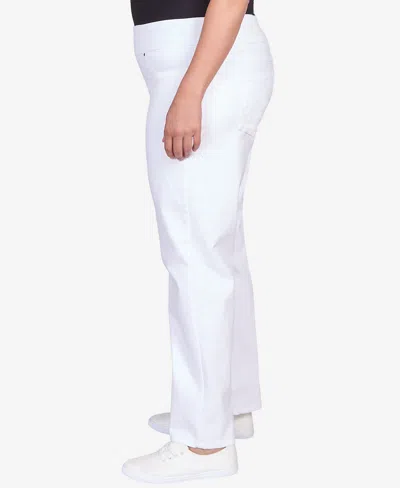 Ruby Rd. Plus Size Mid-rise Pull-on Jeans In White