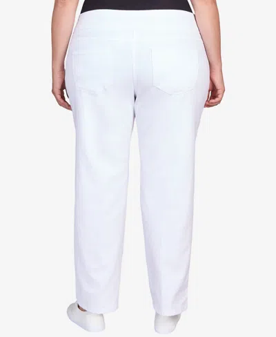 Ruby Rd. Plus Size Mid-rise Pull-on Jeans In White