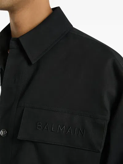 Balmain Windbreaker Jacket In Black