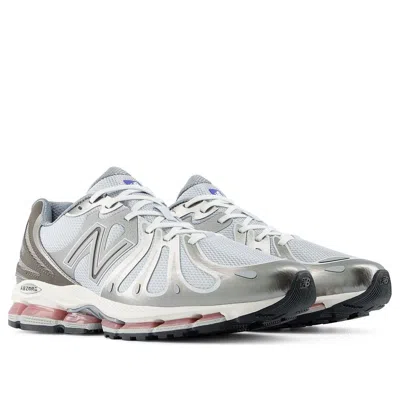 New Balance Mens Dark Silver Metallic Gra Abzorb 1890 Mesh Trainers In Gray