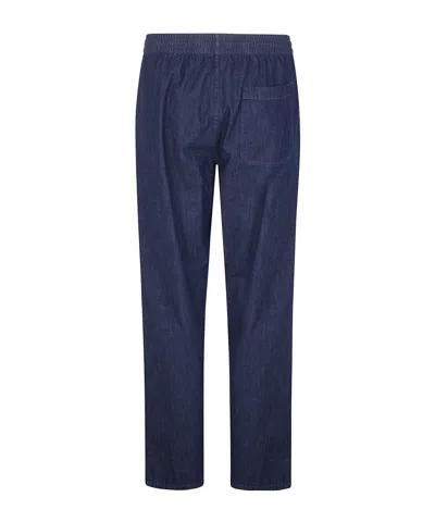 Aspesi Elasticated Trousers In Blue
