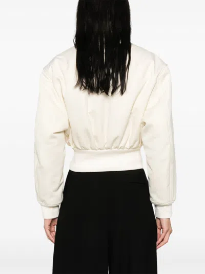 Balenciaga Cropped Bomber Jacket In Technical Faille In Gray