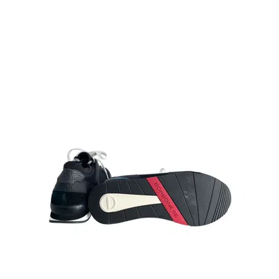 Borbonese Black Leather Men Sneaker In Black