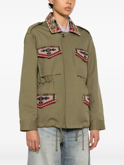 Front Street Drawstring-waist Jacket In Green