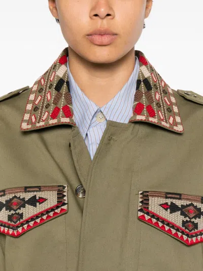 Front Street Drawstring-waist Jacket In Green