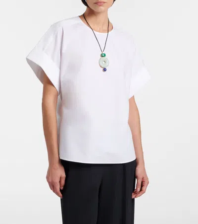 Joseph Fassia Cotton Poplin Blouse In White