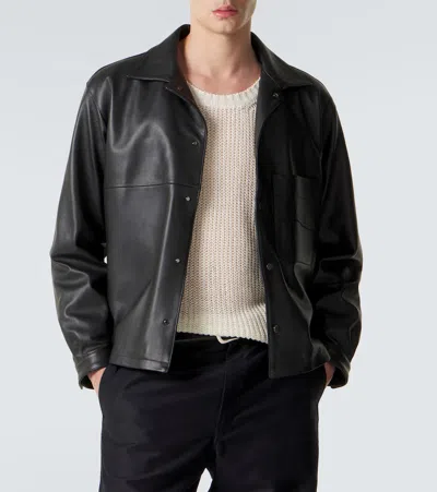 Stòffa Leather Jacket In Black